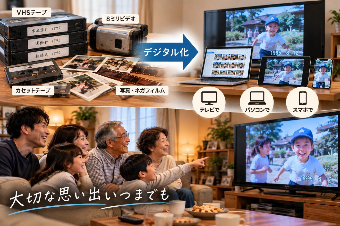 ご家庭の写真・ビデオの思い出アーカイブ
